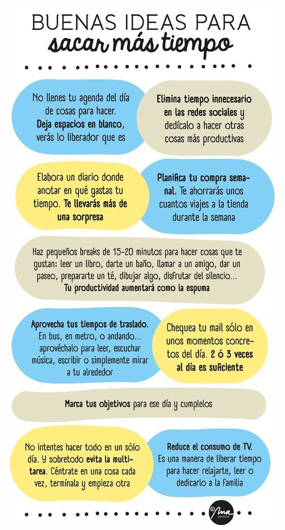 Algunas ideas para robarle tiempo al tiempo
