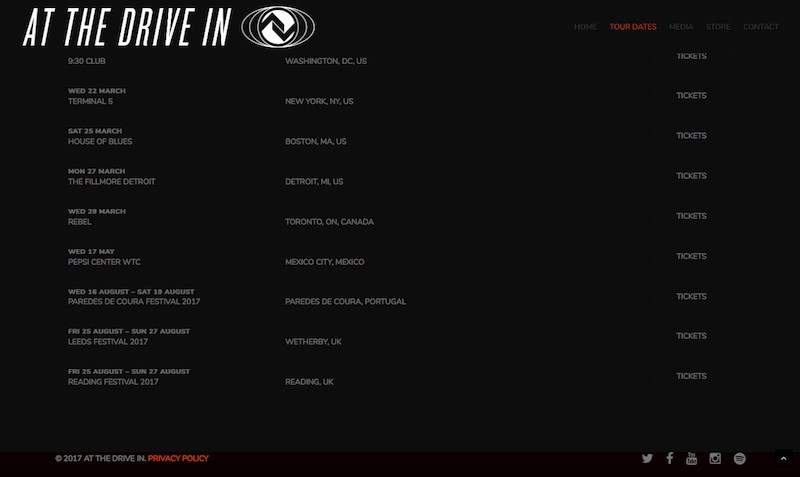 at the drive in mexico fecha
