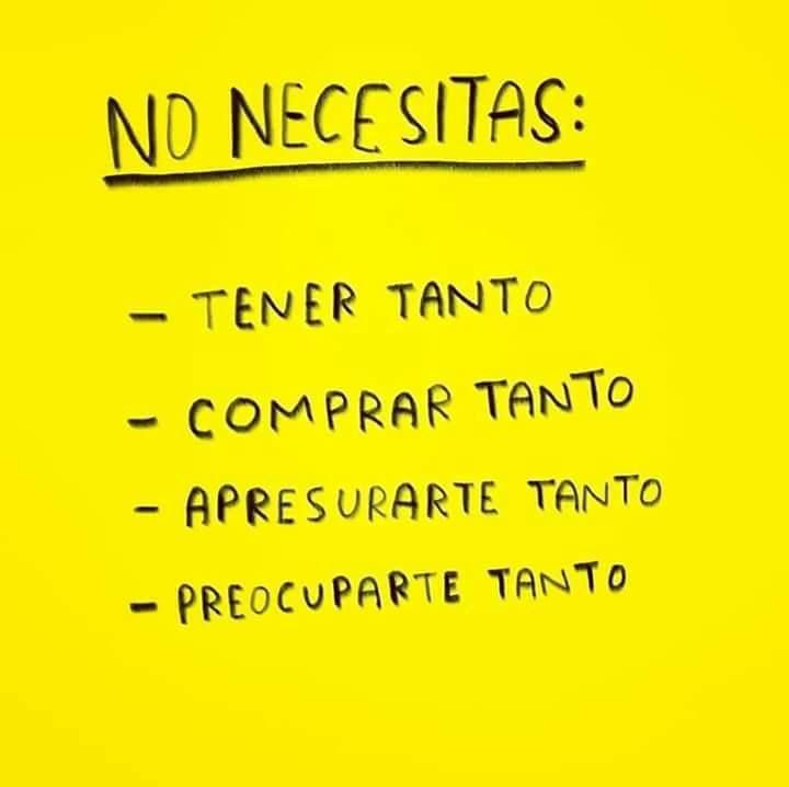 La lista de cosas que NO necesit