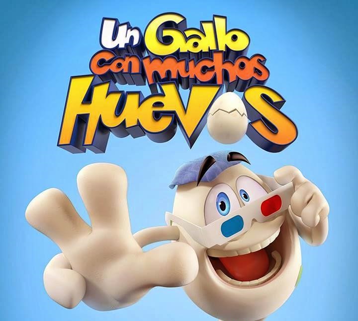 Un gallo con muchos huevos poster